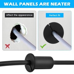 Starlink Cable Routing Kit for 3/4” Wall Hole, 26x38mm/1.02×1.5inch, Black