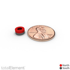 1/4 x 1/8 x 1/8 Inch Small Neodymium Rare Earth Ring/Donut Magnets N52 (72 Pack)
