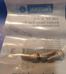 1/4-20 x 1/2 Socket Head Cap Screw 18-8 Stainless Steel 3 Qty C85g Going Nuts