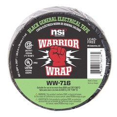 3/4 in x 60 ft Black Vinyl Electrical Tape 7mil Heavy Duty Insulation Wire