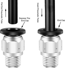 Corrosion-Resistant 1/2″ OD x 1/4″ NPT Pneumatic Connector – Quick Release