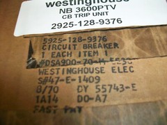 WESTINGHOUSE TRI PAC TRIP UNIT NB 3600PTV 3P 600 AMP 5925-128-9376