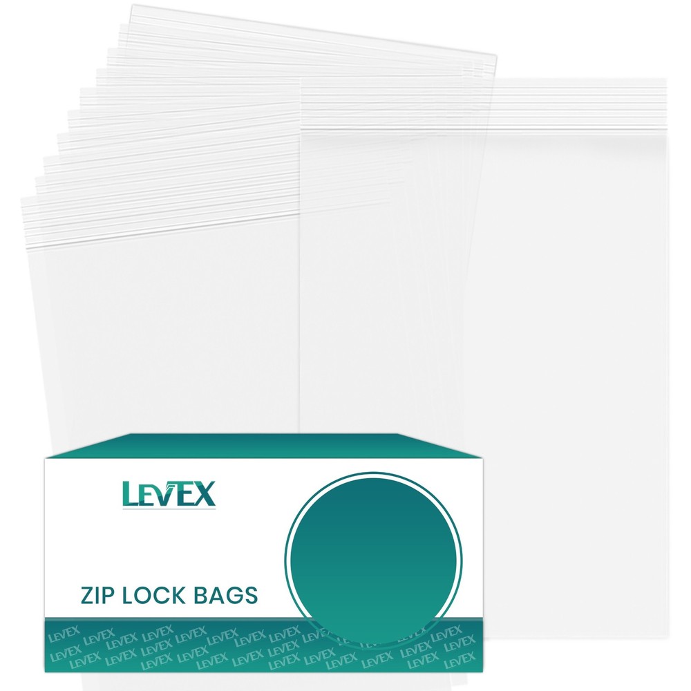 13″ x 15″ Clear Zip Seal Plastic Bags 2Mil Jewelry Pill Zipper Top Lock Baggies