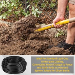 Electric Fence Wire 12 Gauge Double Insulated Underground Cable 328 Ft on Reel