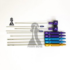 Cannula Set of 9 Pieces Liposuction Kit, 5 Fixed Handle, 2 Tomy Hub, 2 Luer Lock