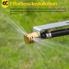 Boomless Spray Nozzle 1/2″ FPT #5 Orifices (90° & 180° Caps) 2.0 GPM for 6540-1