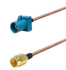 Small SMA to Fakra-Z Max 50cm RG316 50Ω Max 3.0GHz e.g. Vehicle Communication