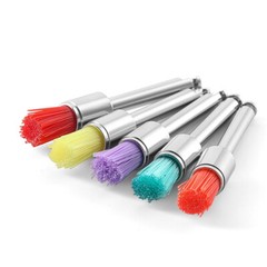 100Pcs Dental Polishing Polisher Prophy Brush Bowl Flat Type Colorful Nylon