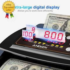Money Counter with Value Count, UV/MG/IR/MT/DD Counterfeit Bill Detection for US