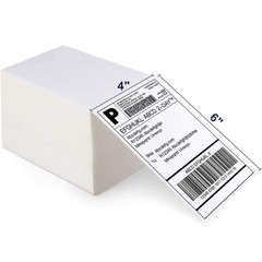 1000 4″x6″ Fanfold Direct Thermal Shipping Labels for Zebra and Rollo Printers