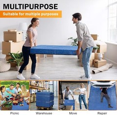 24 Pack Moving Blankets 80″ x 72″ Pro Economy Blue Heavy Duty Pro Shipping Pads