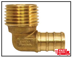 3/4 In. Brass PEX-B Barb X 3/4 In. Male Pipe Thread Adapter 90-Degree Elbow