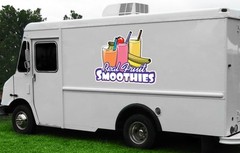 REAL FRUIT SMOOTHIES Concession Decal sign cart trailer stand sticker