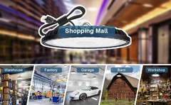 200W LED High Bay Light 6000K UFO HighBay LED Commercial Warehouse Garage Light