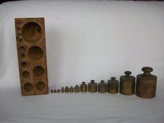 Antique Stansi 13 piece Weight Set 1 gram- 1 kg Chicago Il Medical calibration