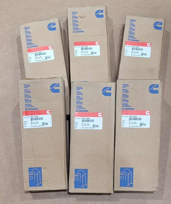 6 Genuine Cummins ISL ISC 8.3 6CT Engine Connecting Rod 3971394 Made in the USA
