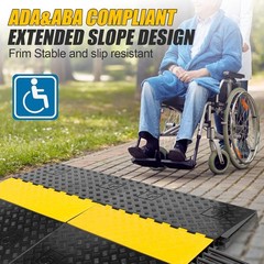 Rubber Cable Protector Ramp 5 Channel ADA Compliant Low Profile Drive Over