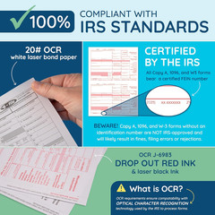 Blue Summit Supplies 1099-NEC 4-Part Tax Form Kit, 2025, Intended for Quickbooks
