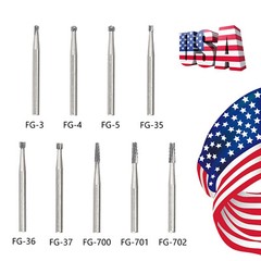 10-100pcs Dental Round Carbide Steel FG Drills Burs for High Speed Handpiece