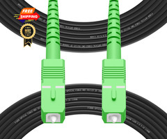 Fibergaga-15M(50ft) SCA to Outdoor Fiber Optic Cable, 15 meters, Black