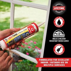 Lifetime Ultra 230 Elastomeric Acrylic Latex Sealant, 10.1 oz,