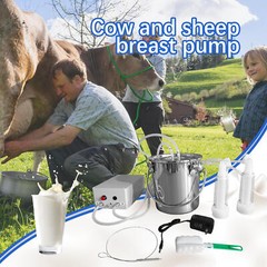 3L Electric Milking Machine Vacuum Impulse Pump Goat Milker Stainless steel New