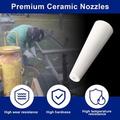 Large Sand Blaster Nozzles Tips Ceramic (3/16″ ID), Sandblast Gun White