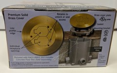 Raco RAC5500KIT Low Profile Floor Box Cover Gang Polished Brass Hubbell