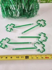 100-Count,Shamrock Pens,Green Pen,Black ink,3-Leaf Clover