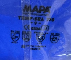 MAPA TEMP-SEA 770 Professional PVC Insulated Extreme Cold Weather Gloves Size 9