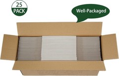 7x5x4 Inches Shipping Boxes Set of 25, White Corrugated Cardboard Box Literat…