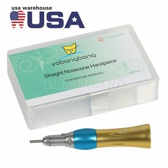 Slow/Low Speed Dental Straight Nosecone Handpiece 1:1 E-type Gold USA