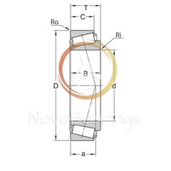 4T-L44643/L44610 Single Row Tapered Roller Bearing 25,4×50,292×14,224 mm. by NTN