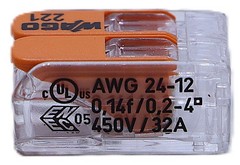 WAGO 221-412 Lever Nut Wire Connectors 10 – Pack 2 Conductor FAST SHIP