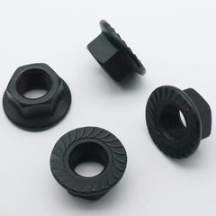 20Pcs M12 X 1.25Mm Flange Nut, Carbon Steel Thread Hardware Nuts Serrated Flange