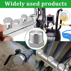 Outer Hex Head Thread Pipe Plug Fitting 3/4″ NPT Male,304 Stainless Steel