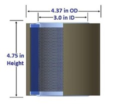 REPLACEMENT POLYESTER AIR FILTER ELEMENT FOR GAST AJ134C