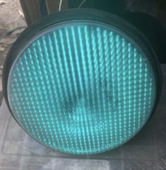 12″ LED Traffic Ball Light Signal Green Module Used, Working, clear lens