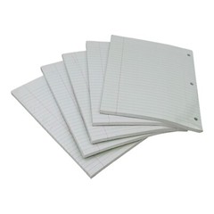 5 Packs Loose Leaf Filler Paper 3 Hole Punch 8 x 10.5 Wide Rule 120 Sheets/Pack