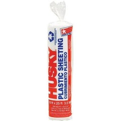 Clear Plastic Sheeting 10 ft x 25 ft 3.5 Mil Poly Film Roll for Vapor Barrier