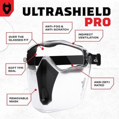 NoCry Safety Face Shield Mask for Work with Premium Anti Fog and Anti Scratch