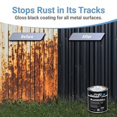 RUST BULLET Gloss Black – 1 Quart Corrosion Preventive Paint for Metal