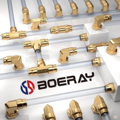 Boeray 5/8″ Quick Push to Connect Fittings Brass Union Straight Joint DOT App…