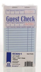 (40) AMERCARE ROYAL GREEN GUEST CHECK PAPER RECEIPT BOOK CARBONLESS 100 SHEET EA