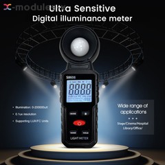 S8608 LCD Light Meter Digital Illuminance Meter Luxmeter Photometer 200000Lux US