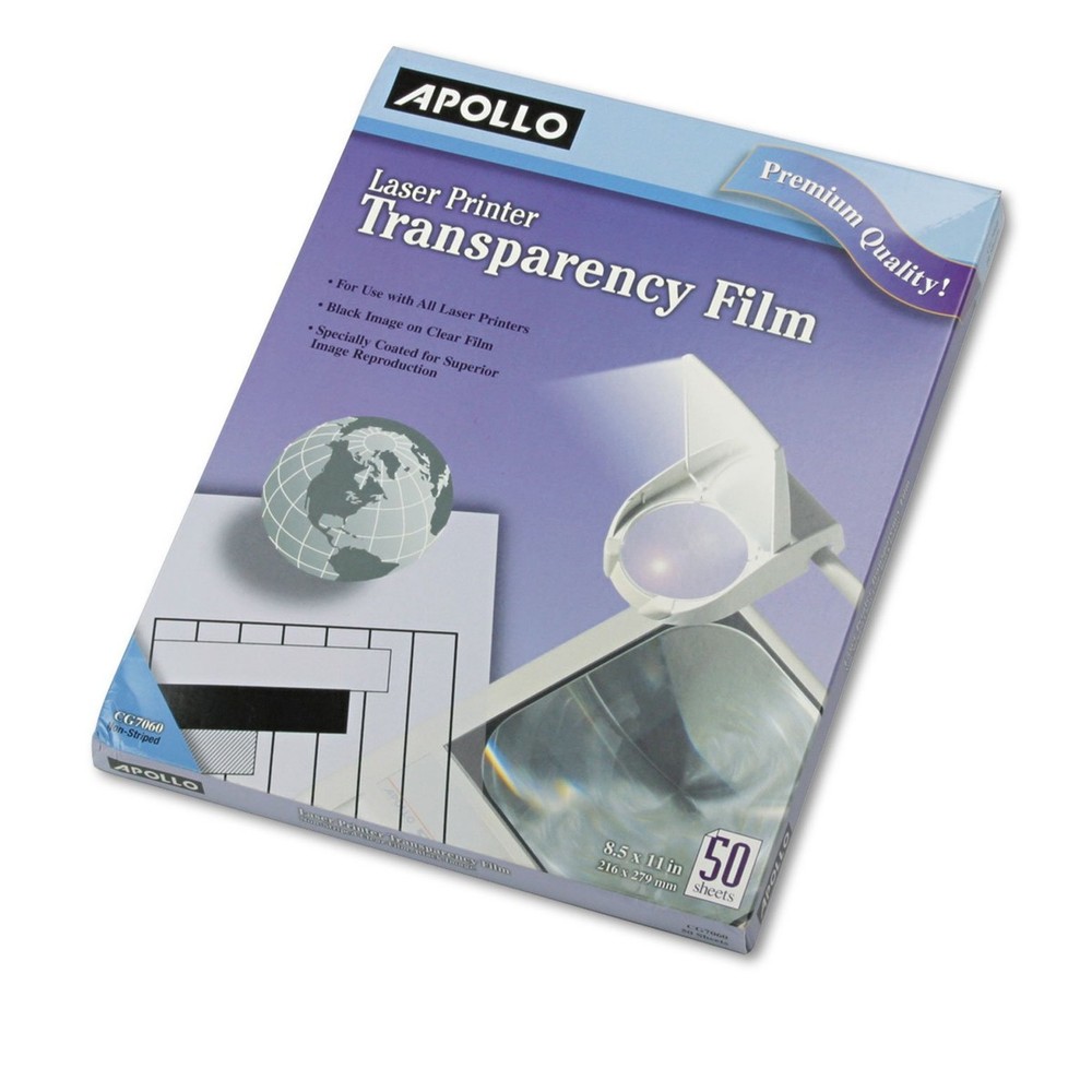 Acco Brands Apollo Laser Jet Printer And Copier Transparency Film 50 Sheets