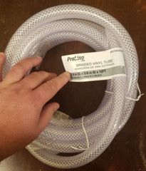 ProLine Braided Clear Vinyl Tubing 7/8-in OD x 5/8-in ID X 10 Feet BRO78058010C