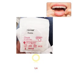 100Pcs/Bag Dental Elastics Orthodontic Rubber Bands Medium Light 3.5 OZ