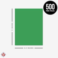 Gamma Green Bright Color Paper, 24lb Bond (90GSM), 8.5 x 11, 500 Sheets