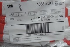 3M 4565-BLK-L 25 Pk Size L Zipper Closure Disposable Coveralls
